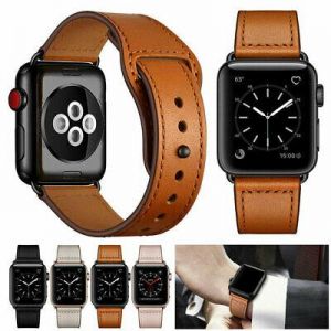 רצועת עור אמיתית עבור AppleWatch סדרה 6 5 4 3 SE iWatch 38/42/40/44 מ"מ